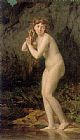 Jules Joseph Lefebvre Canvas Paintings - A Bathing Nude